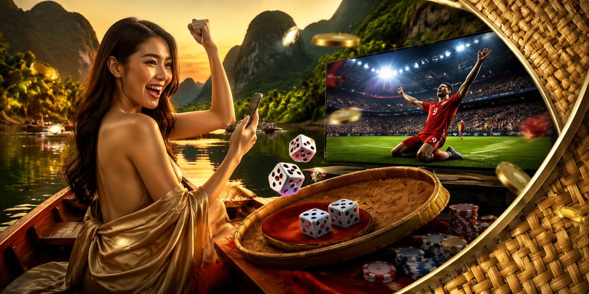 Người chơi Tài Xỉu tại Ninh Bình với nón lá truyền thống
